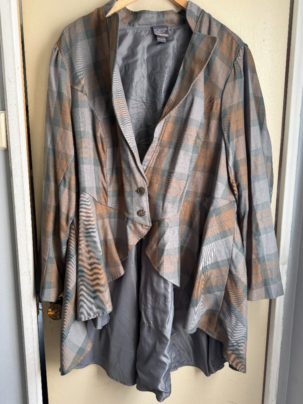 Torrid x Outlander Collection Claire Plaid Hi-Low Corset Back Jacket 4 / 4x